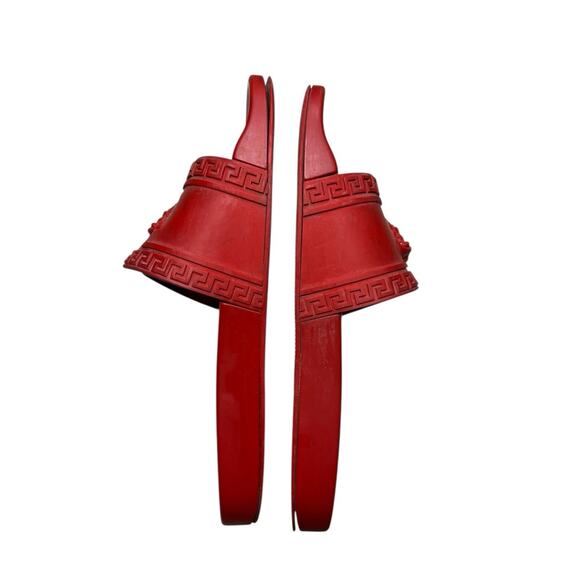 Versace Men’s Palazzo Medusa Logo Pool Slides Sandals Red US 10 PLEASE READ main image 4